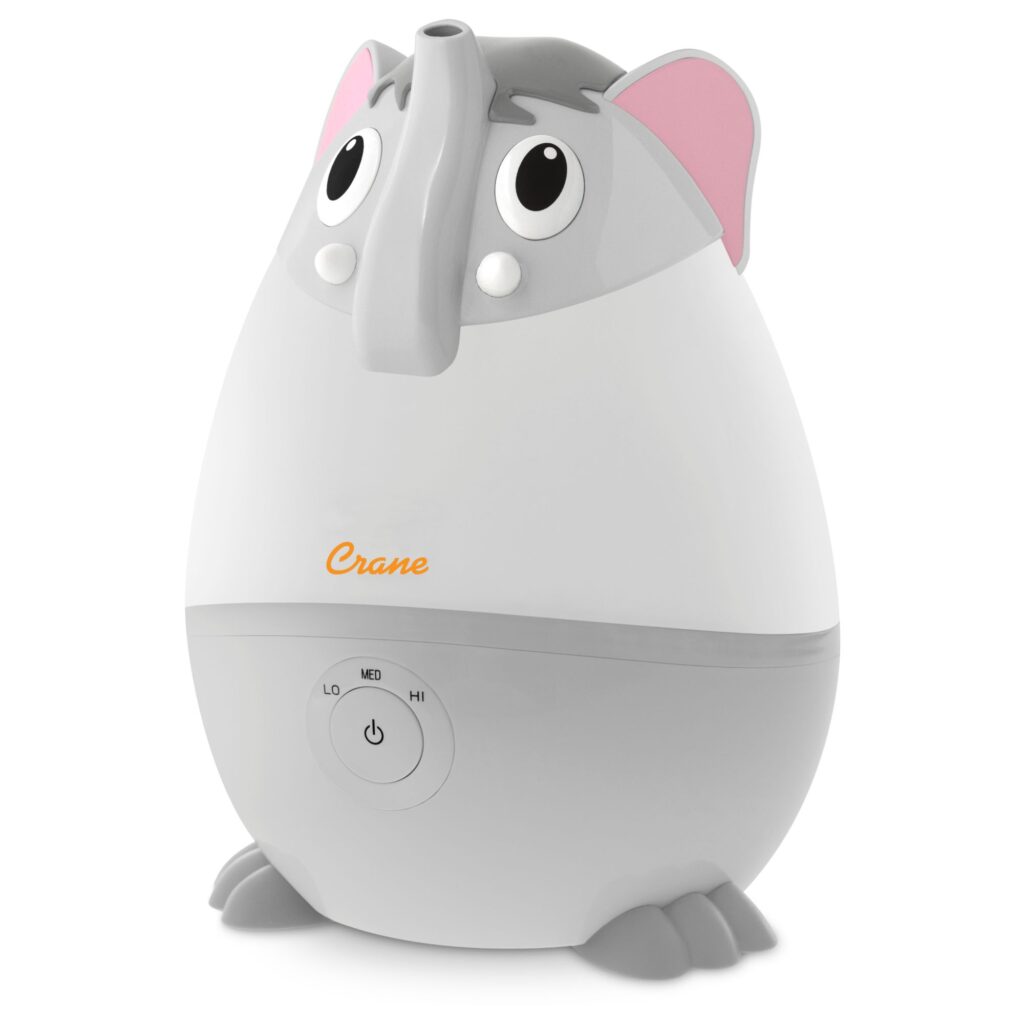 Humidificateur Mini Elephant d’un demi-gallon Crane EE-8260 avec commande à l’avant