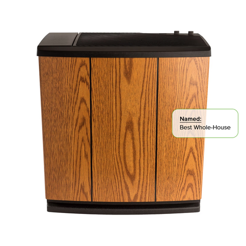 AIRCARE ALLIANCE H12300HB console in light oak, shown from the front