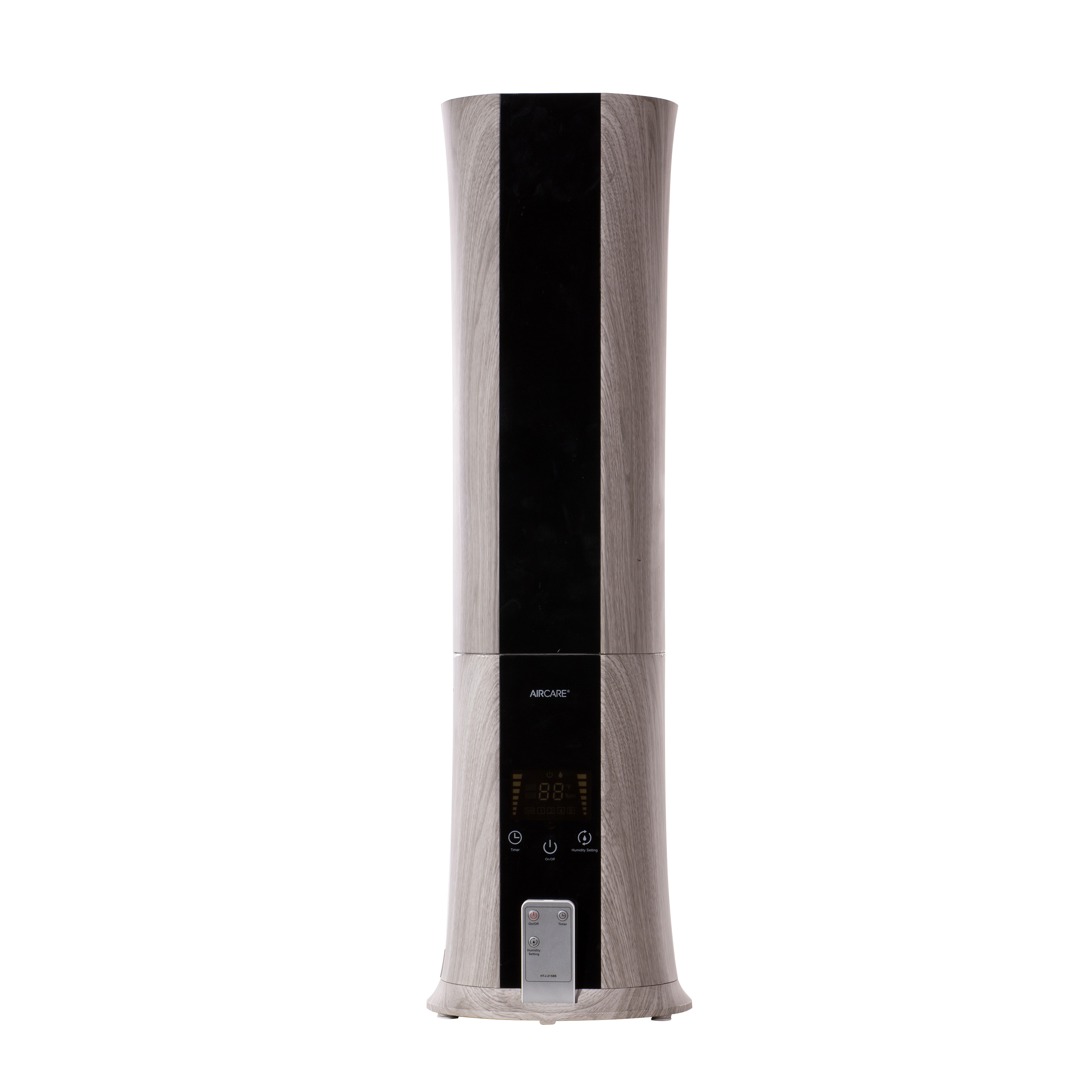 AIRCARE PILLAR PU320DDWD-EC humidifier in warm gray driftwood finish with digital front controls