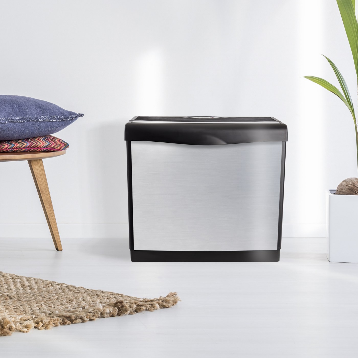 AIRCARE Valiant humidifier in brushed nickel, model HD1409, shown in a room setting