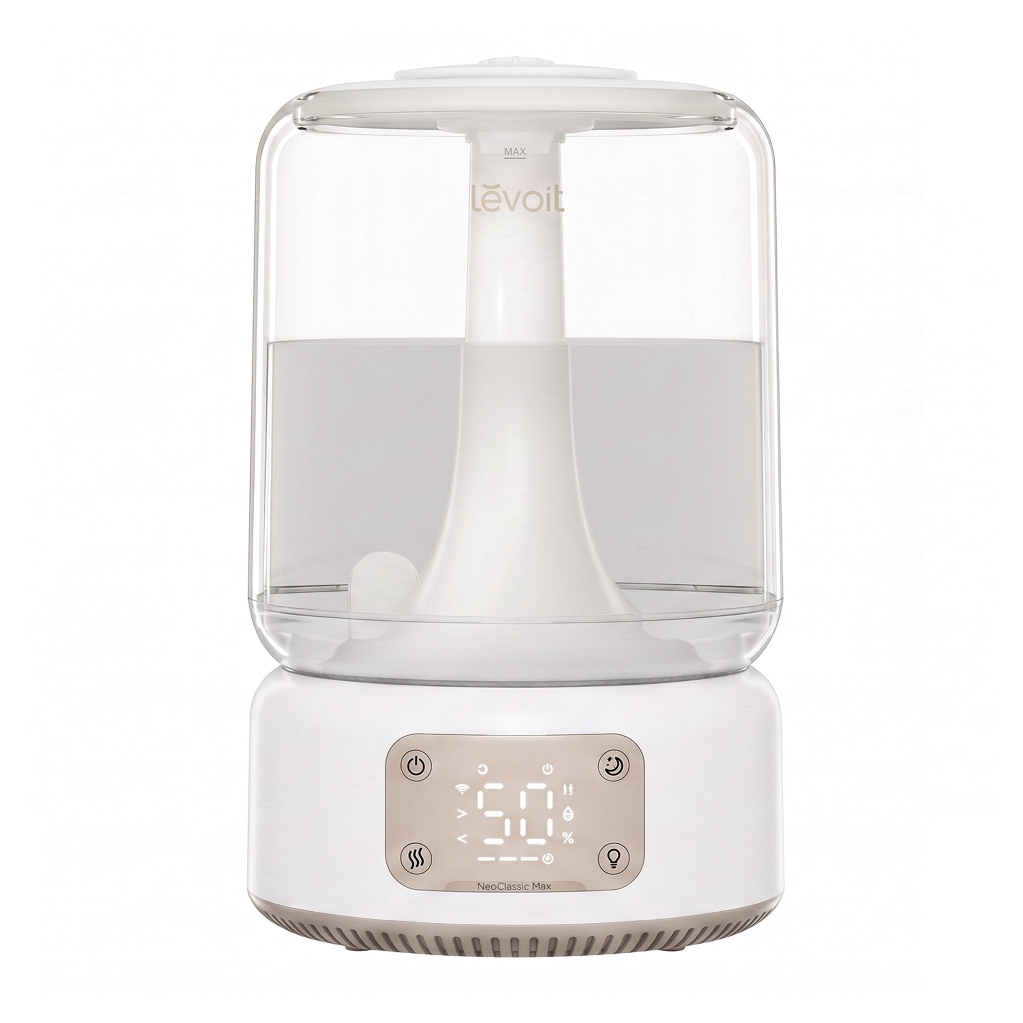 Exact Levoit Levoit NeoClassic Max Smart humidifier; model-specific controls shown.