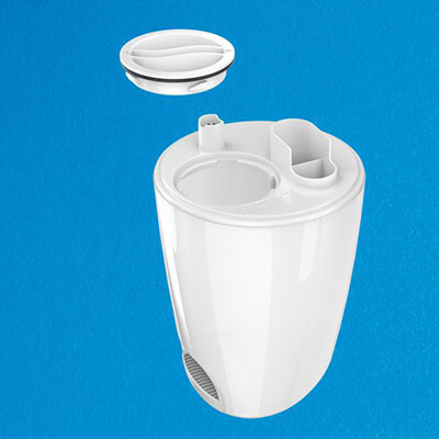 Réservoir d'eau amovible Vicks VUL565W et ouverture de remplissage, vue détaillée